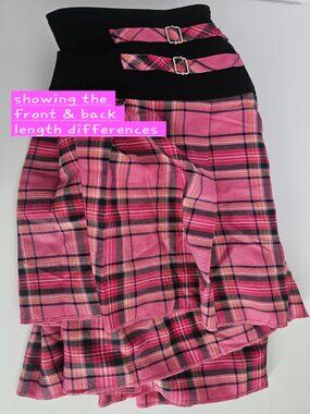 TRIPP X TORRID Pink pleated plaid schoolgirl skirt, mini size 26W 4X EUC! RARE!!